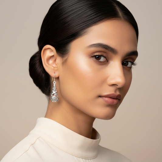 Bloom Filigree Silver Drops,