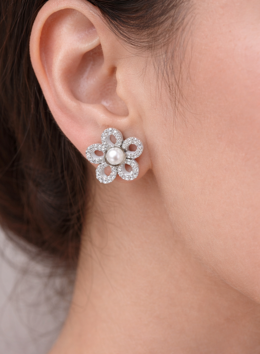 Pearl Blossom Studs