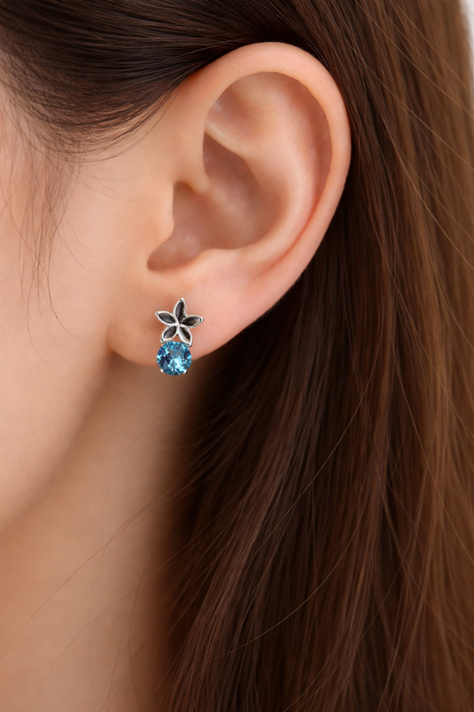 Azure Blossom Studs