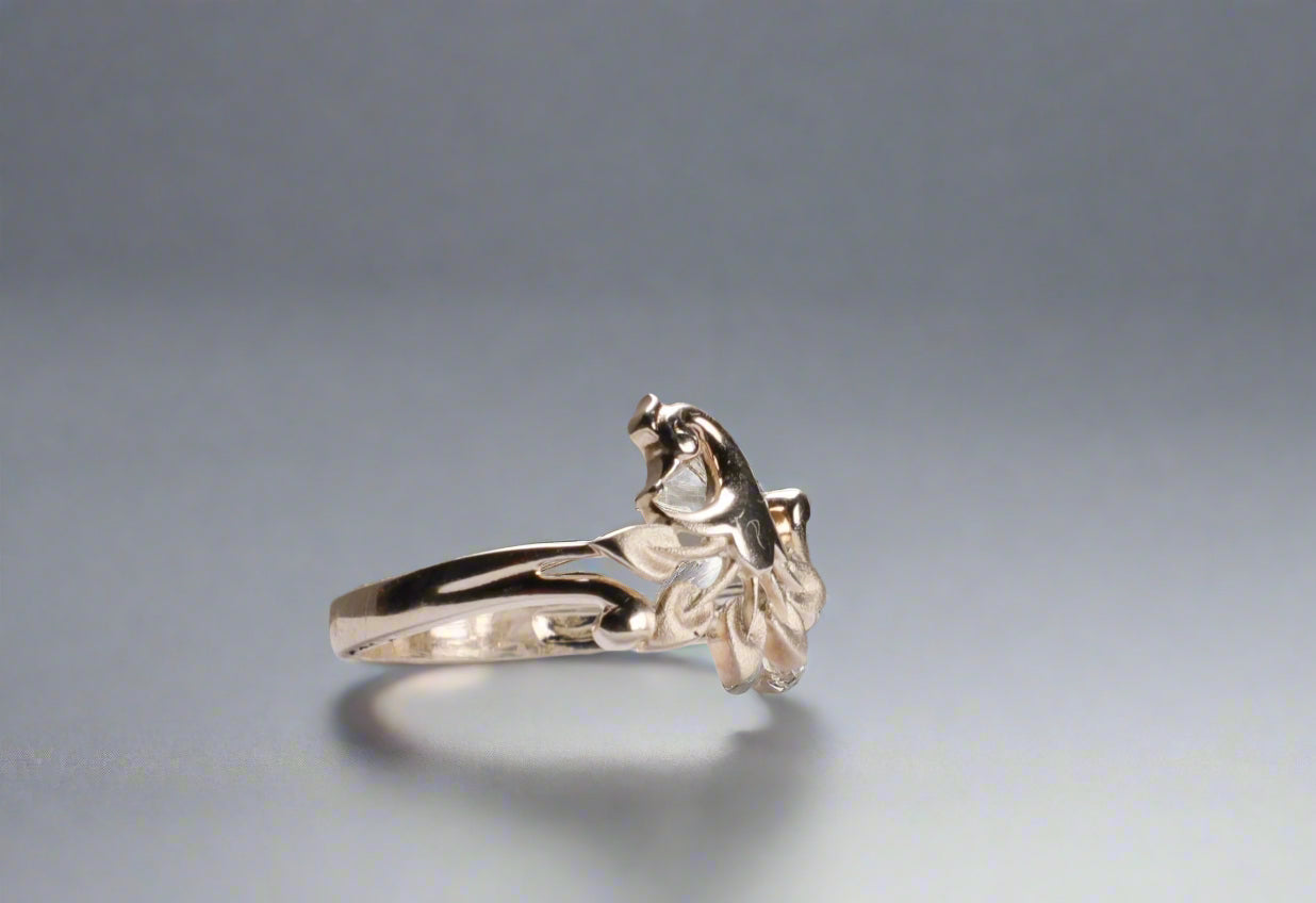 "Peacock Bloom Ring"