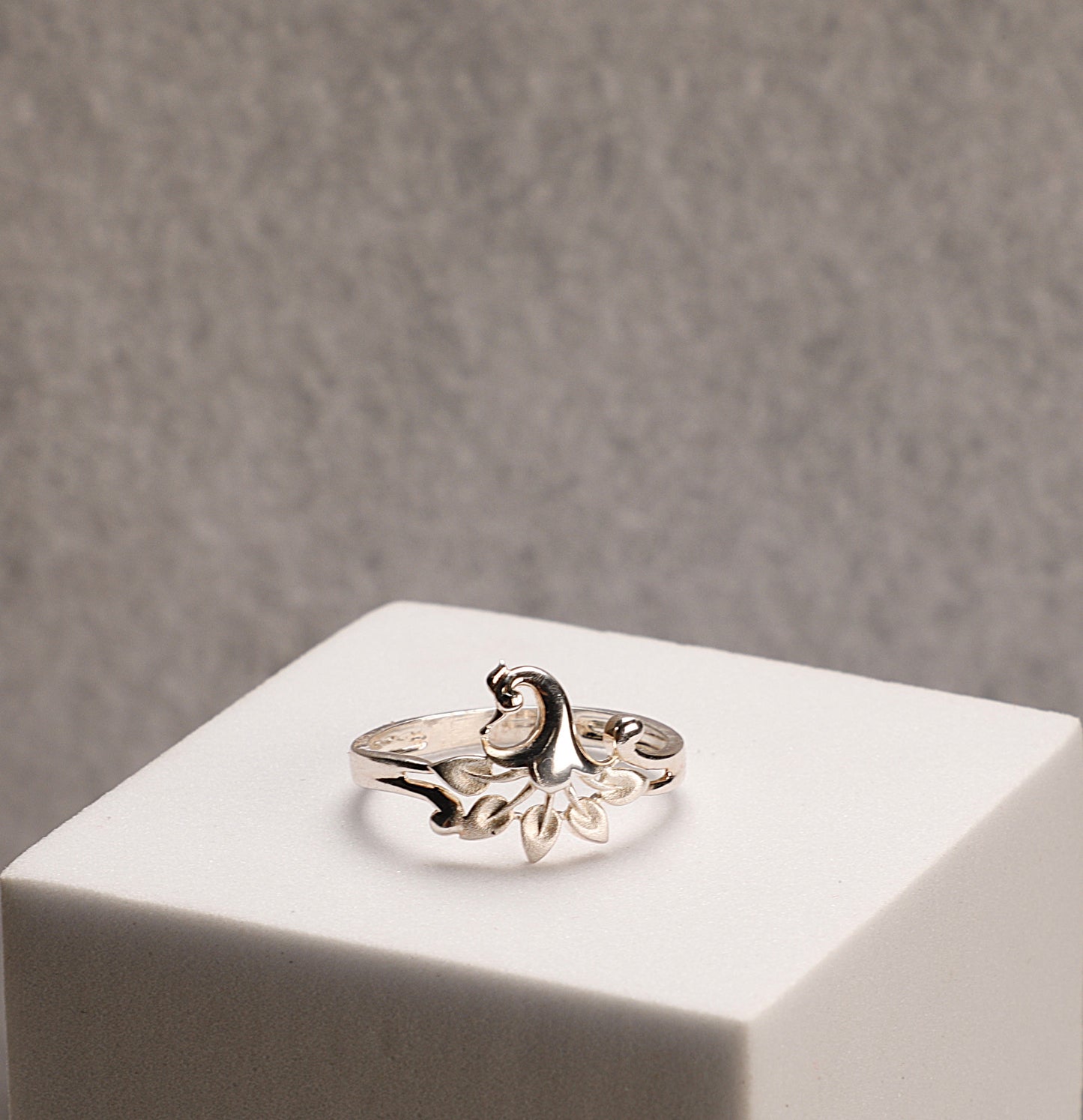 "Peacock Bloom Ring"