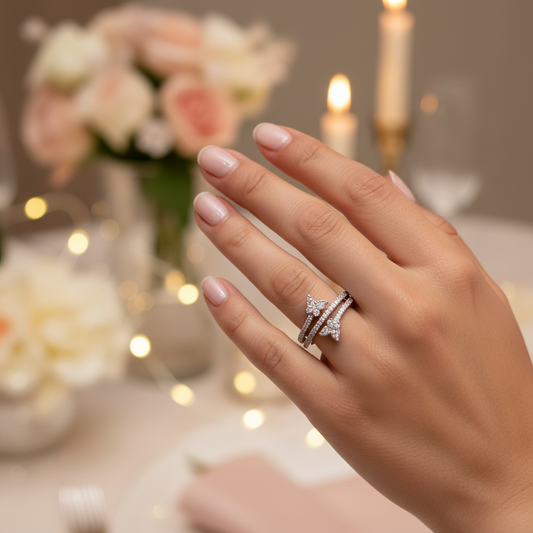 Flutter Wrap Silver Ring