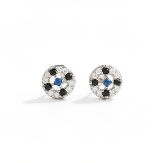 Midnight Enamel Bloom Studs