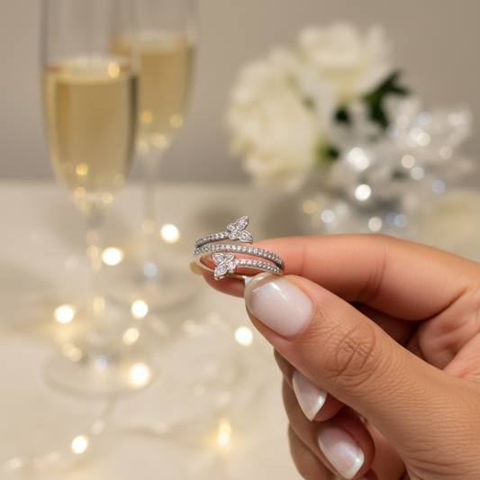 Flutter Wrap Silver Ring