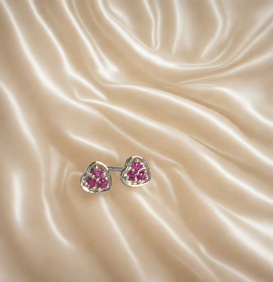Heer Heart Studs – Love in Every Sparkle