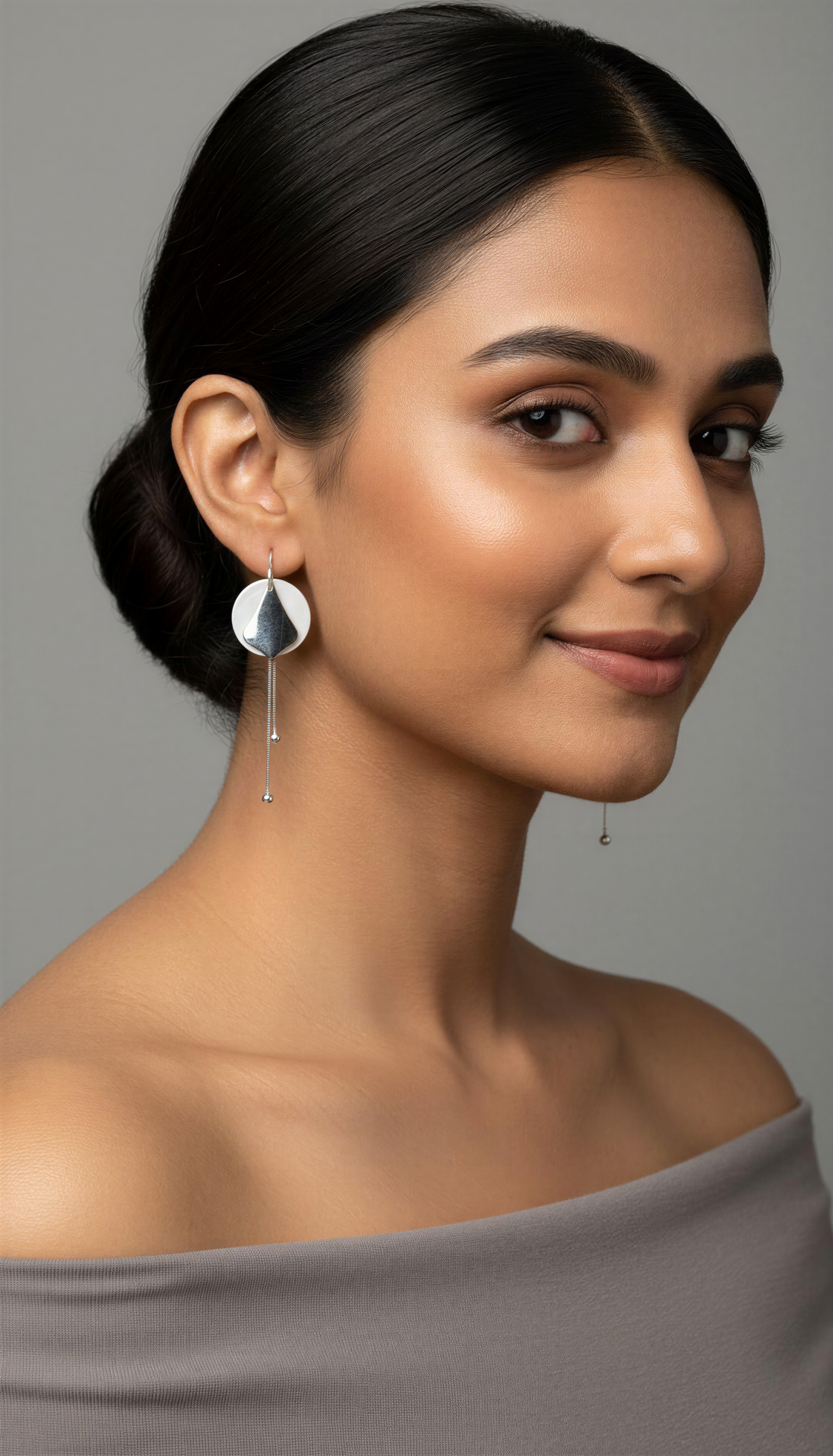 Pearl Petal Drop Earrings