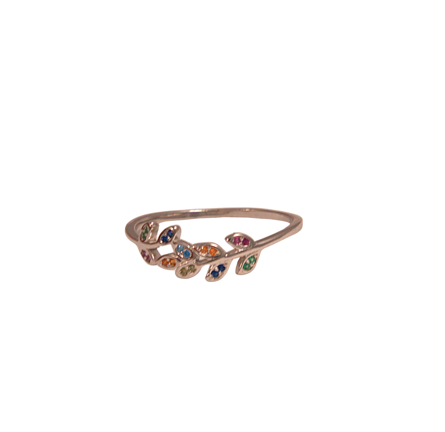 Rainbow Leaf Ring