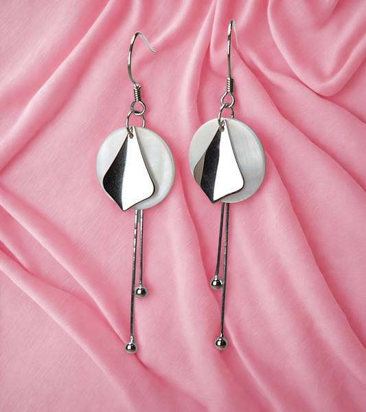 Pearl Petal Drop Earrings