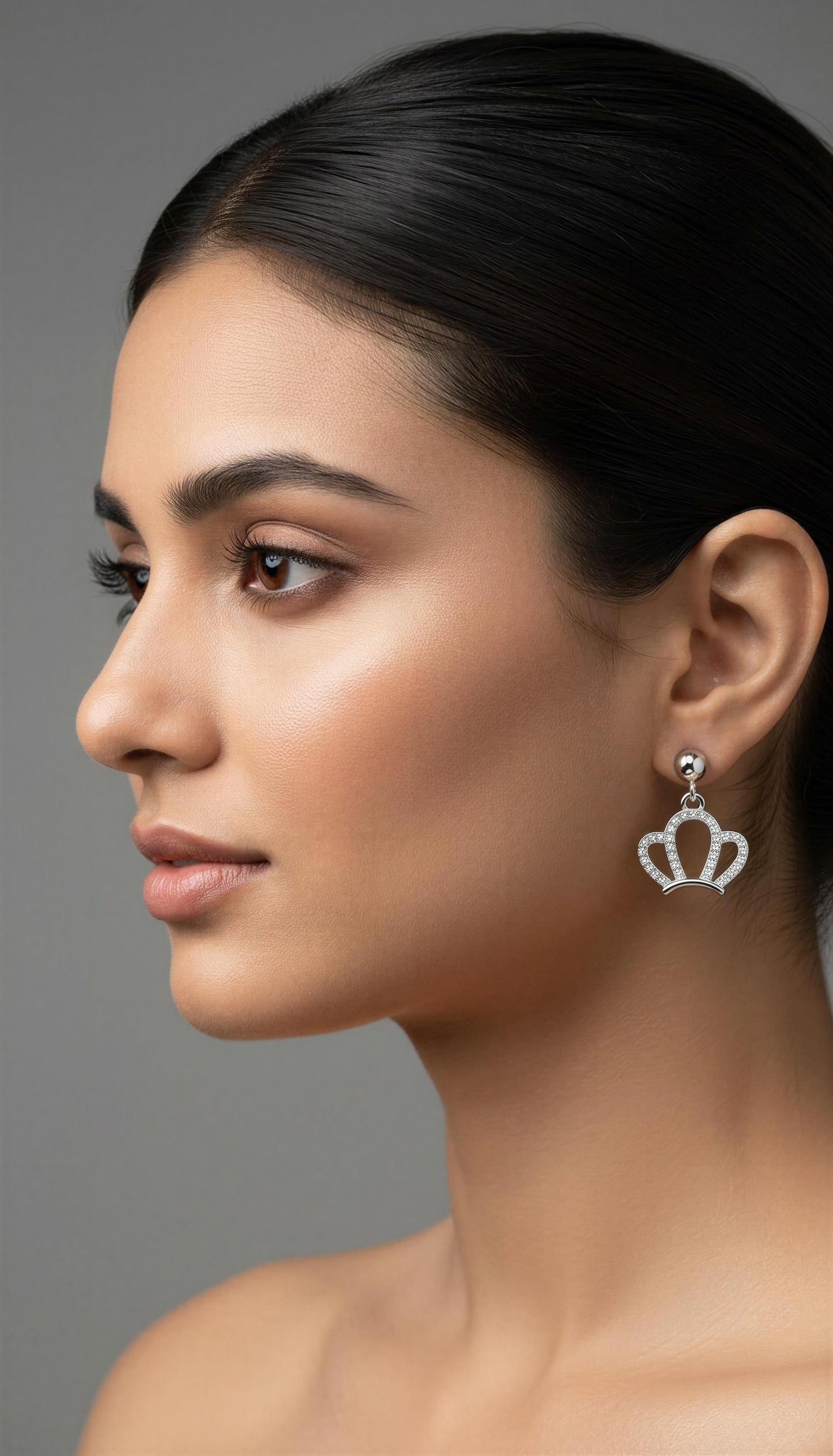 Royal Crown Zircon Earrings
