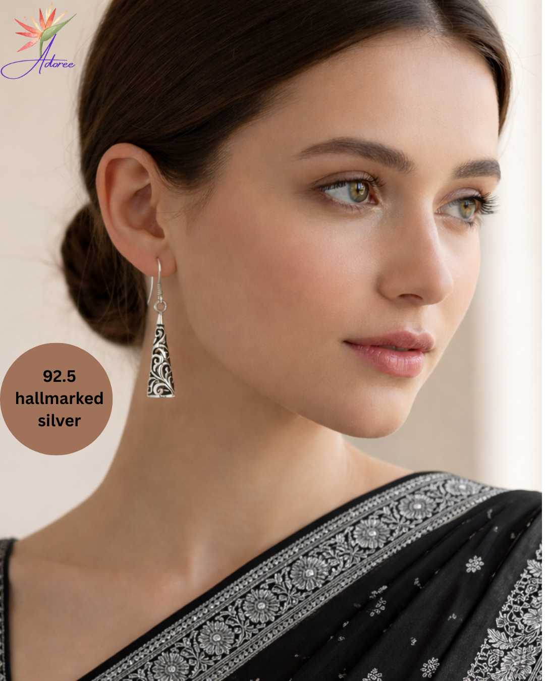 Serenity Filigree Silver Danglers