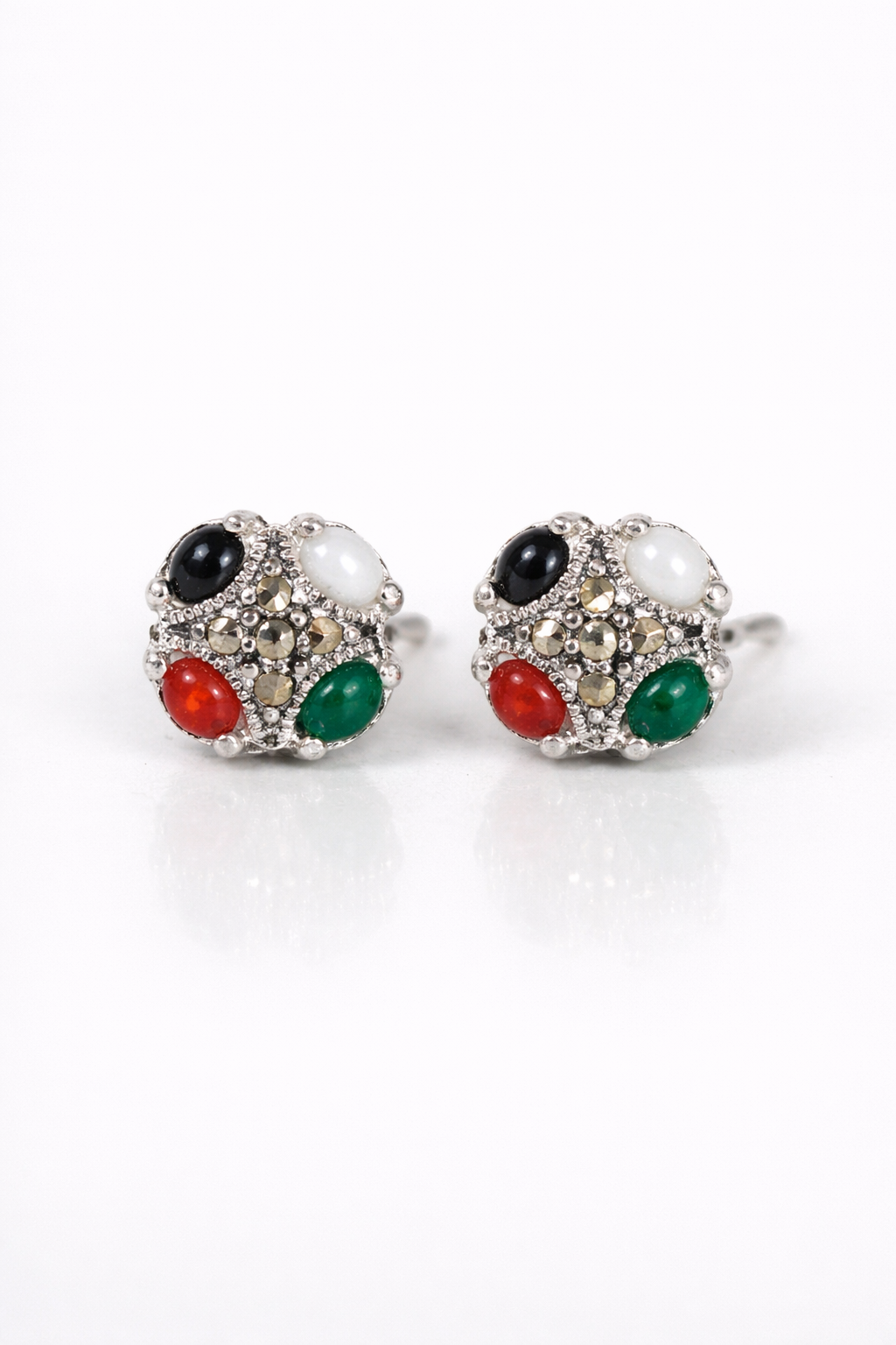 Navratna Bloom Stud Earrings