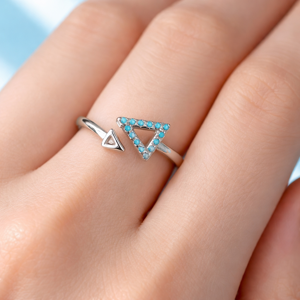 Azure Geometry Ring