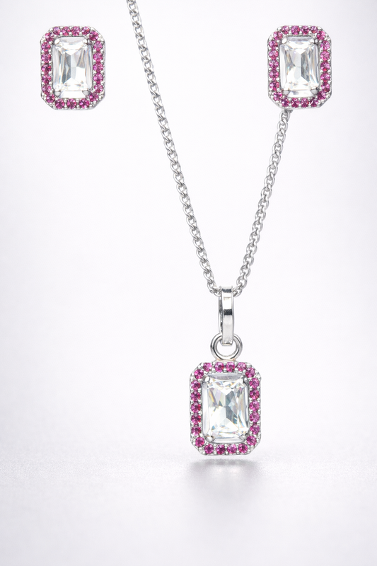 Ruby Halo Elegance Set