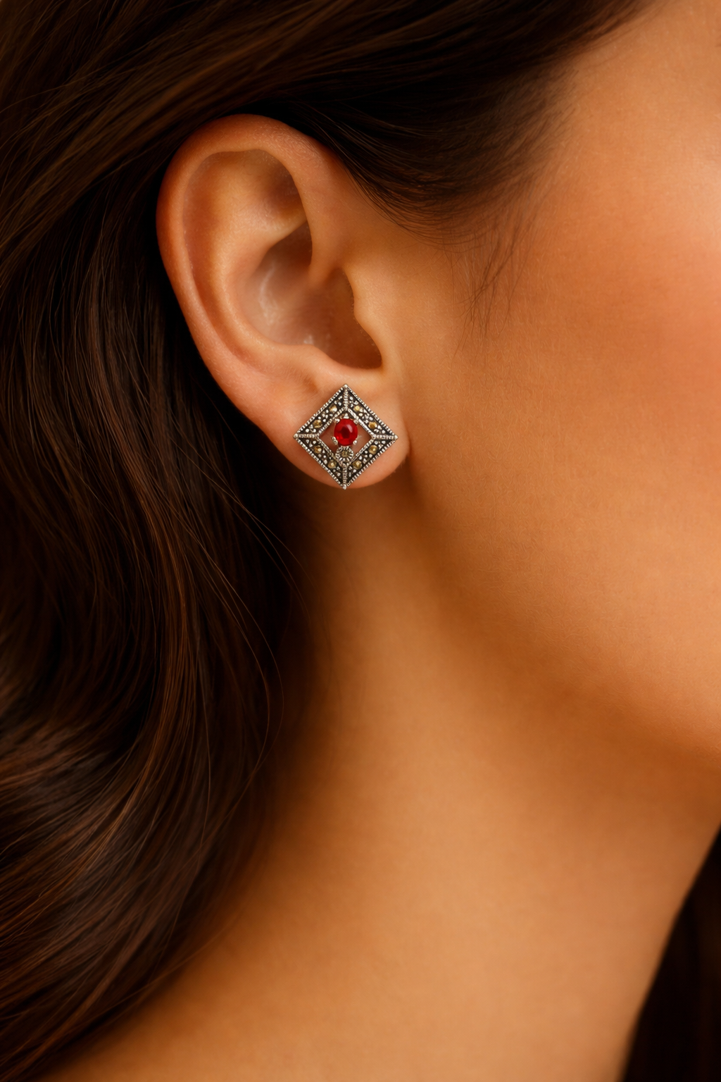 Red Glow Studs