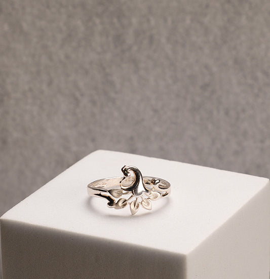 "Peacock Bloom Ring"