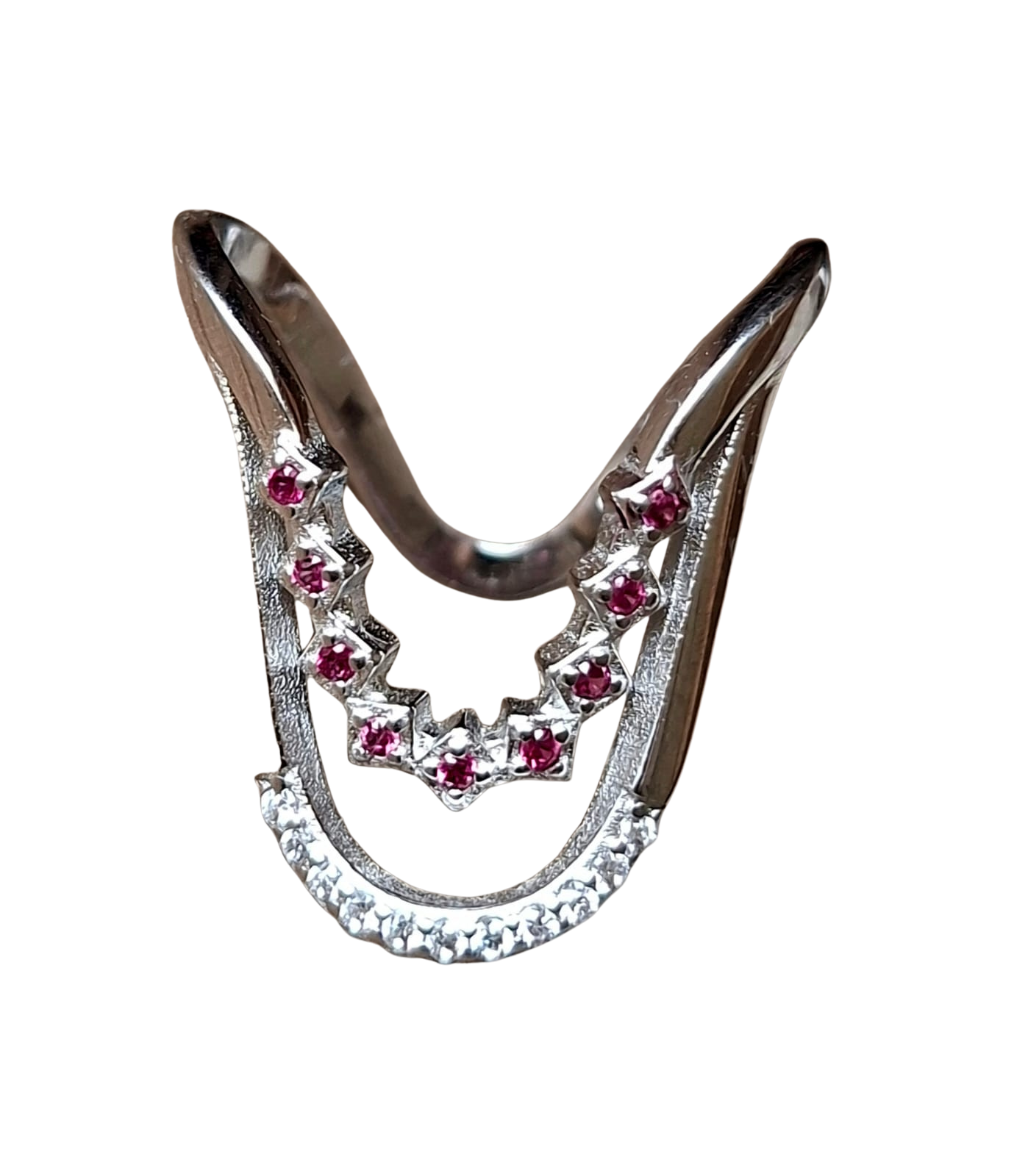 Celeste V-Curve Ring