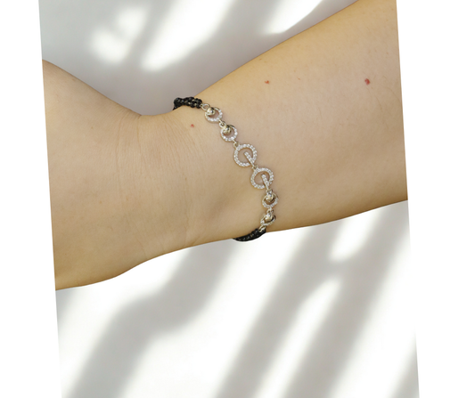 Eternal Bond Silver Mangalsutra Bracelet