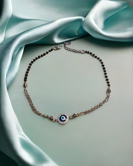 Evil Eye Dual Chain Anklet