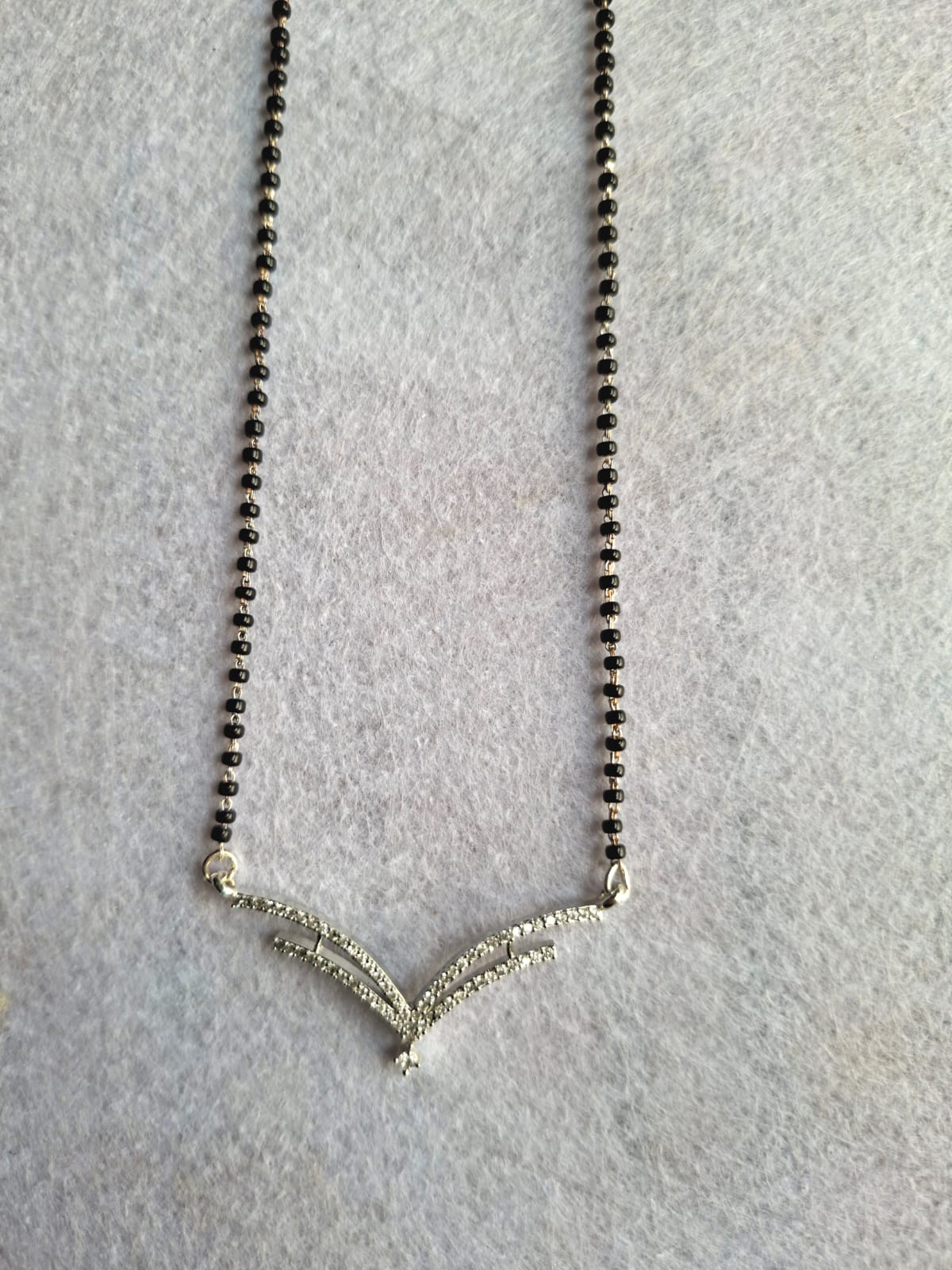 Graceful V-Curve Mangalsutra Pendant