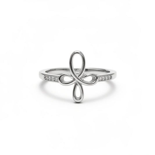 Infinity loop silver ring