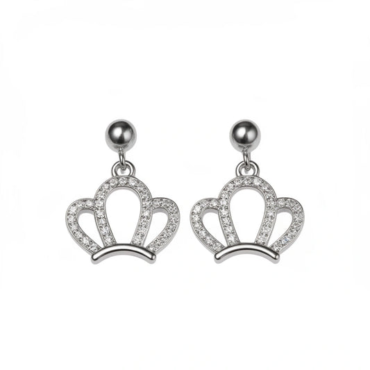 Royal Crown Zircon Earrings