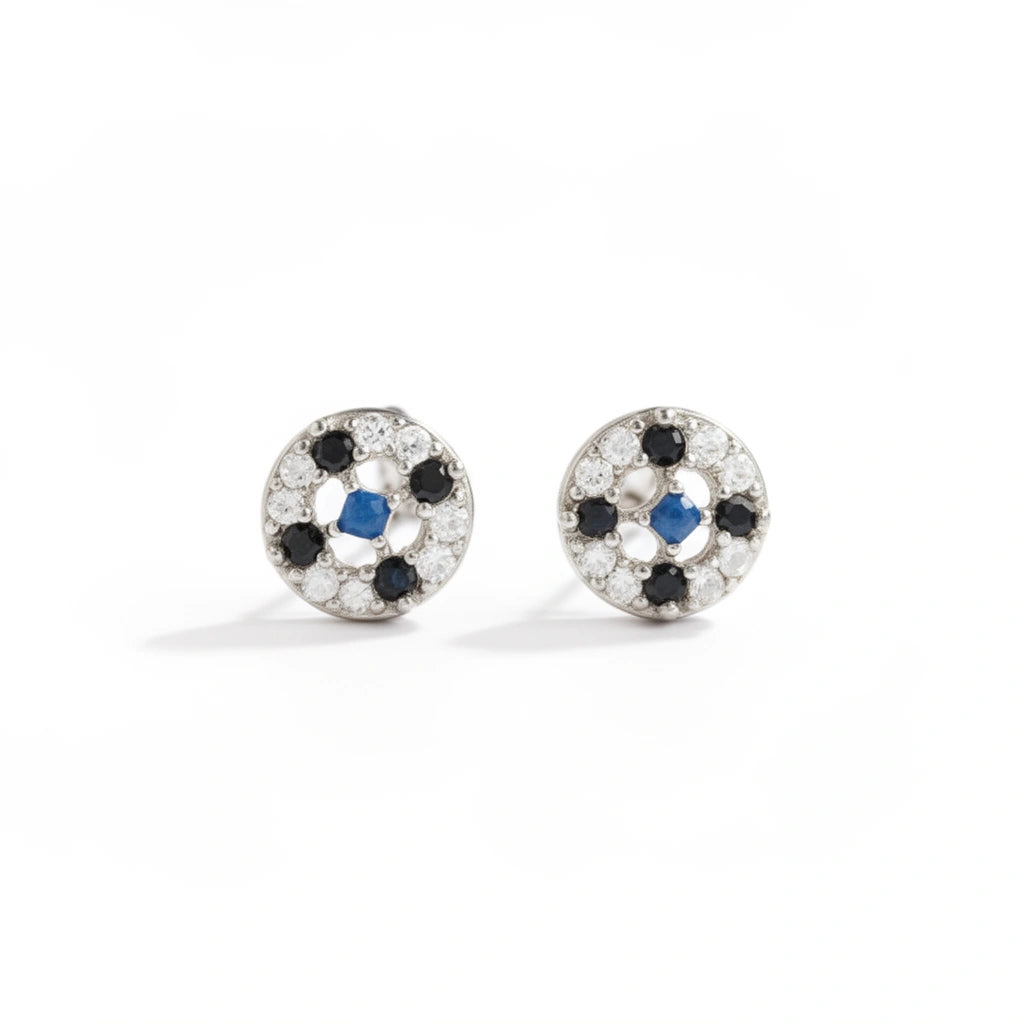Midnight Enamel Bloom Studs