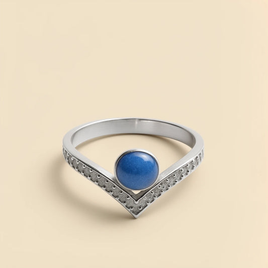 Blue Aura Silver Ring