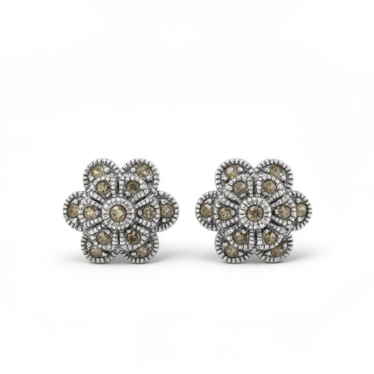 Vintage Petal Marcasite Studs