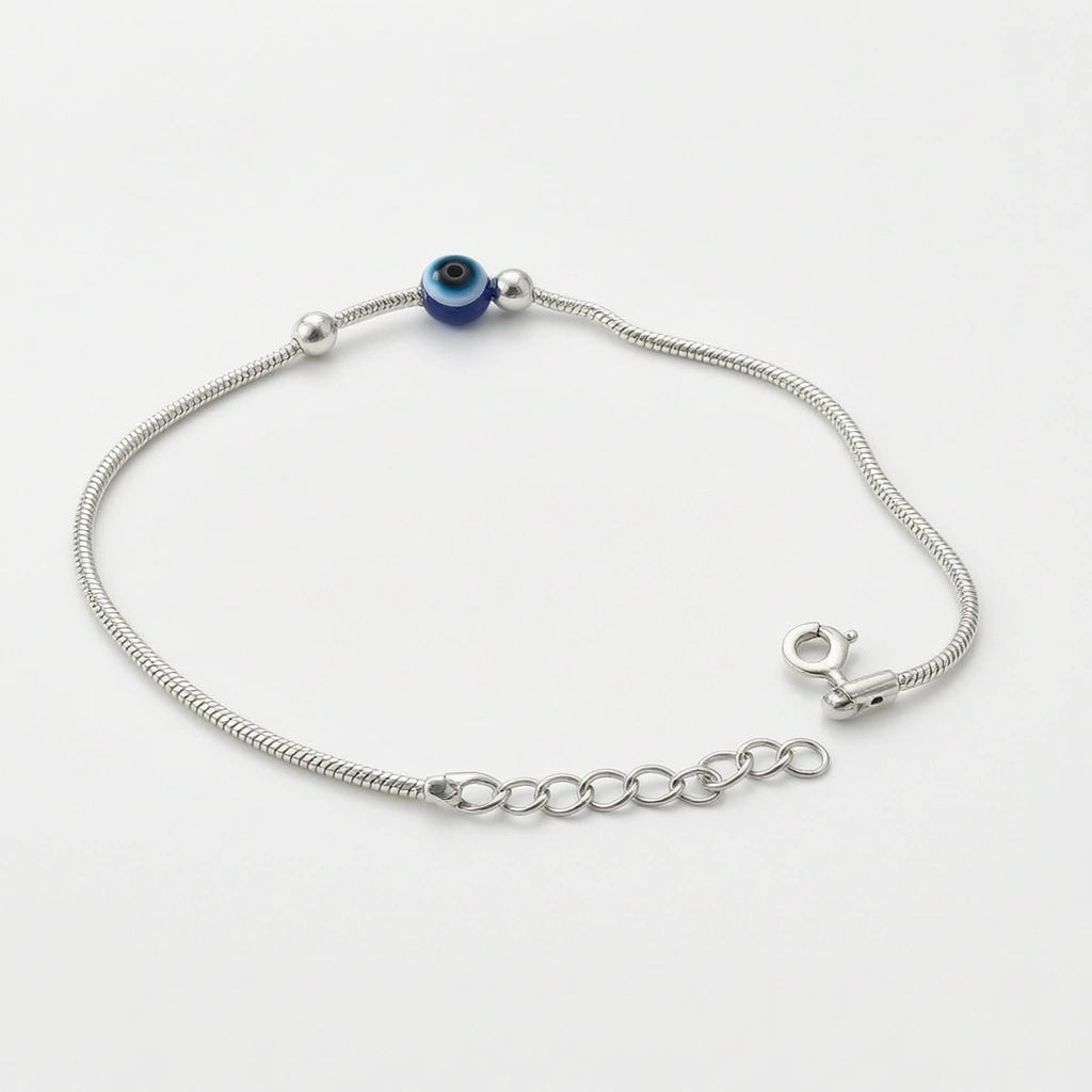 Evil Eye Silver Chain Bracelet